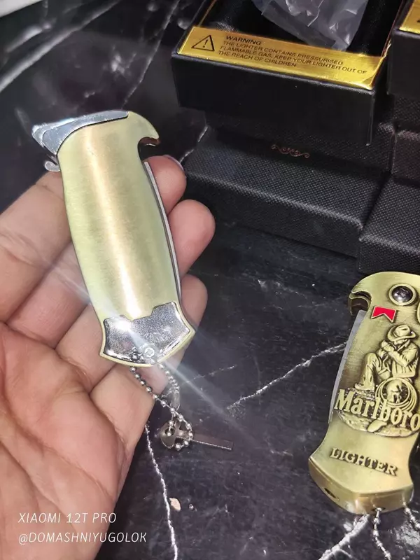  Домашний Уголок - Креативная зажигалка turbo с изображением ковбоя и бренда Marlboro (3 в 1)