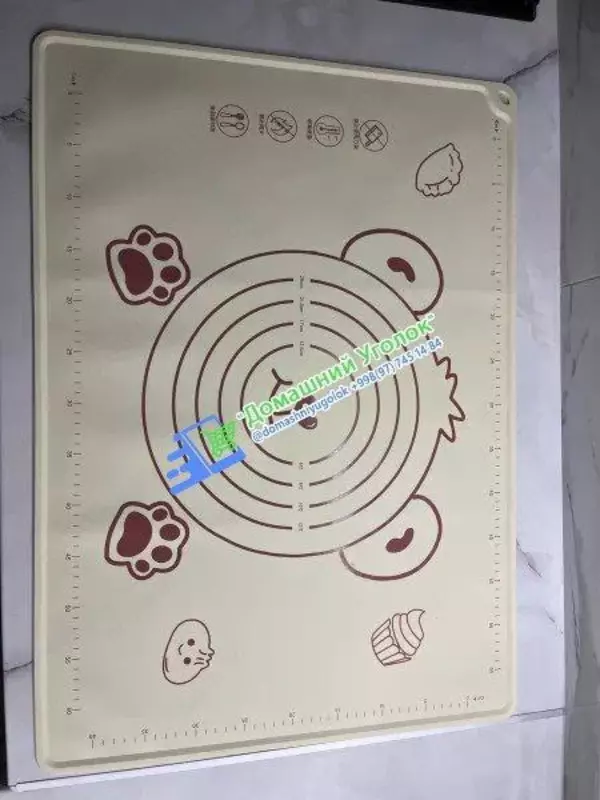 Силиконовый коврик для раскатки теста и выпечки (70*50см.).