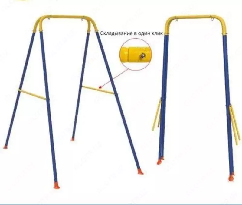   Детские качели на металлических опорах с сидением Coil 3 в 1