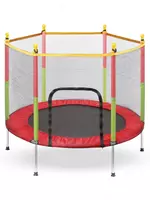 Батут с защитной сеткой для дома или для дачного участка.