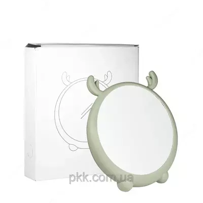 Зеркало круглое с ушками «оленя» для макияжа