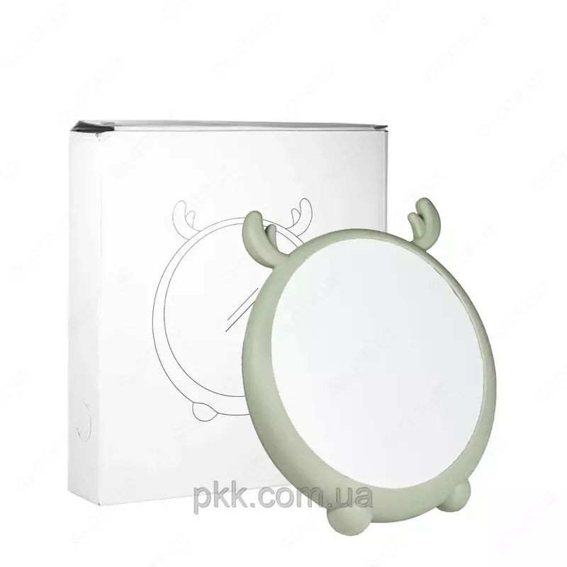 Зеркало круглое с ушками «оленя» для макияжа