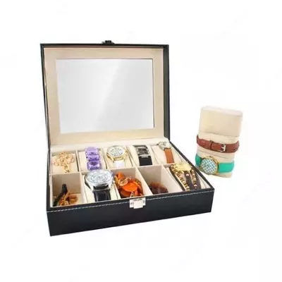Элегантный органайзер для хранения часов (10 шт.) Элегантный органайзер для хранения часов (10 шт.)