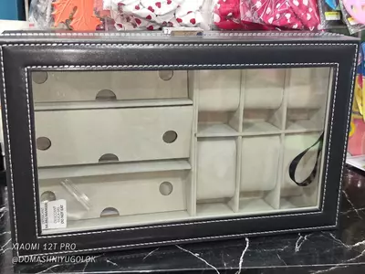 Стильная шкатулка для хранения часов или браслетов (6 шт.) и очков (3 шт.)