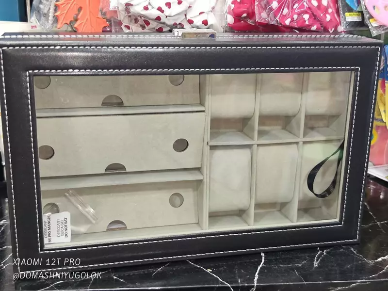 Стильная шкатулка для хранения часов или браслетов (6 шт.) и очков (3 шт.) 300 000 so'm - "Domashniy ugolok" XK