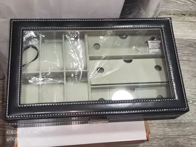 Стильная шкатулка для хранения часов или браслетов (6 шт.) и очков (3 шт.)