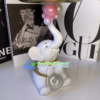 Ключница в форме радостного слоненка с шарами и с лампой ЯТТ "Домашний Уголок"