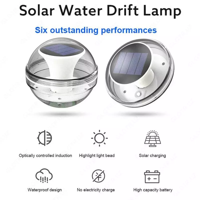 Солнечный плавающий шар-светильник для бассейна