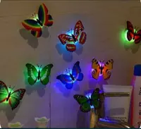 Разноцветная светодиодная бабочка наклейка на стену (5 шт.)