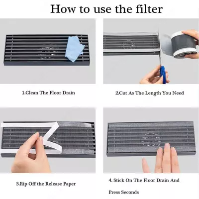 60 000 сум / шт. Сетка фильтр для душевых трапов - лента защита от засоров (12см*5м)