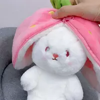  Мягкая игрушка Клубничный зайченок трансформер - 