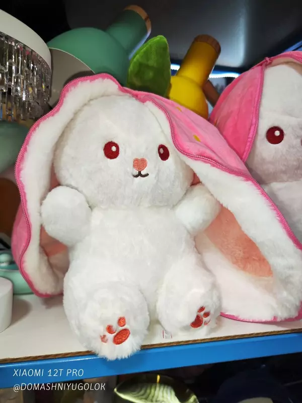  Мягкая игрушка Клубничный зайченок трансформер - Домашний Уголок