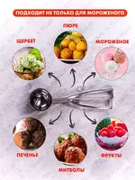 Ложка с выталкивателем для формирования шариков из мороженого