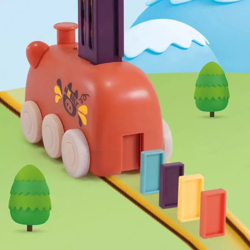 Детский игрушечный поезд домино ЯТТ "Домашний Уголок"
