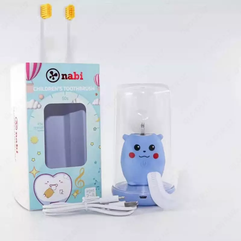 U-образная детская ультразвуковая электрическая зубная щетка Nabi kids