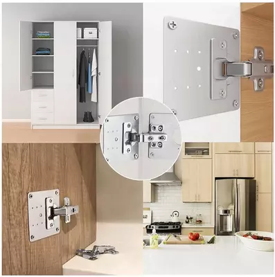 Ремонтная пластина для петель, комплект для ремонта боковой панели, s-образных элементов шкафа, двери