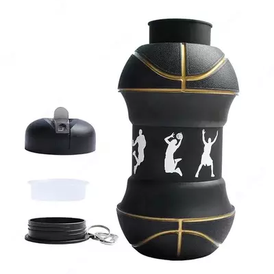 Складная силиконовая бутылка для воды (550 мл