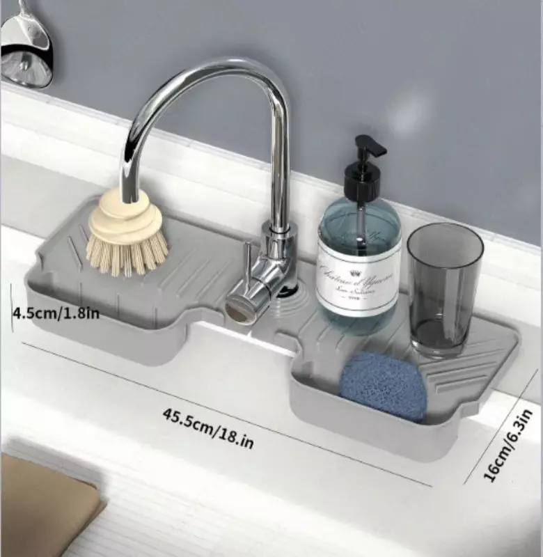 Многофункциональный силиконовый коврик для смесителя 2 в 1