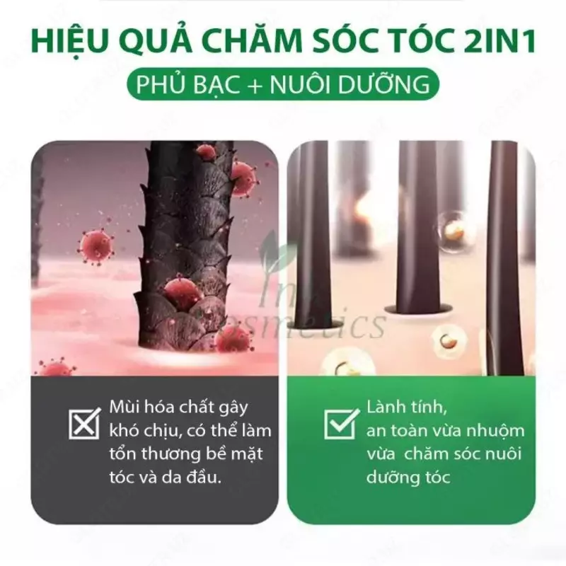 Шампунь-краска для волос Bubble Herbal