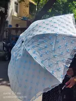 Женский двухслойный кружевной зонтик с вышивкой. - 150 000 сум