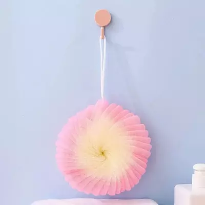 Нежная круглая мочалка на веревочном подвесе Chakana savdo