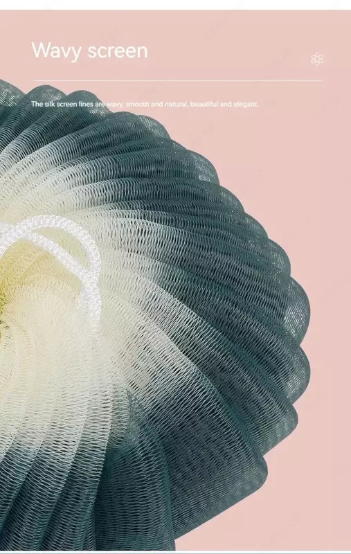 Нежная круглая мочалка на веревочном подвесе