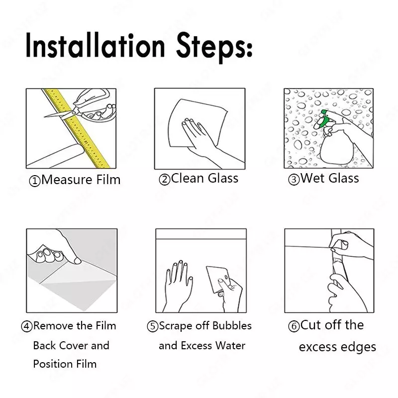 Матирующая ПВХ пленка для окна, зеркала (60х1000)