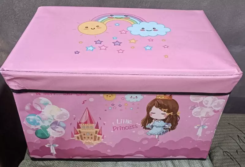 Пуфик раскладной для хранения игрушек (50х30х30 см).