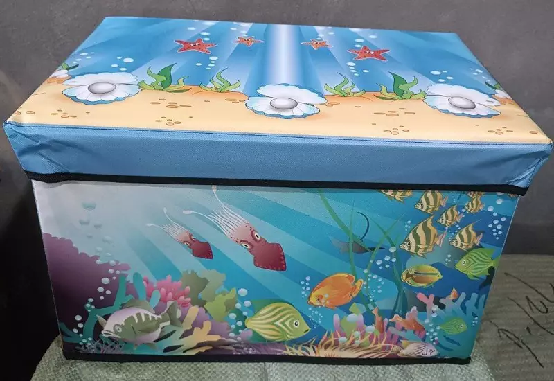  Пуфик раскладной для хранения игрушек (50х30х30 см). - 