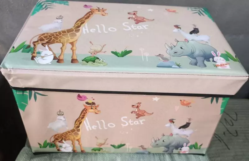  Пуфик раскладной для хранения игрушек (50х30х30 см). Domashniy ugolok XK