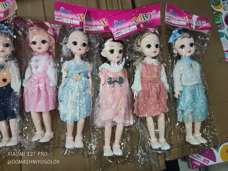  Кукла шарнирная с большими жемчужными глазами. - 