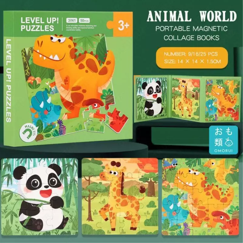  Портативные магнитные пазлы-книжки-головоломки 3 в 1. Chakana savdo