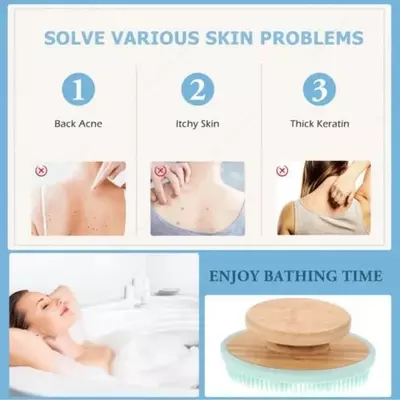 Силиконовая щетка для душа с двойной насадкой ЯТТ "Домашний Уголок"