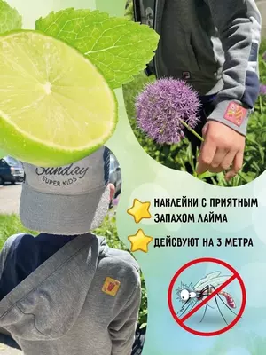 30 000 сум / упаковка Наклейки от комаров и насекомых для детей (60 шт)