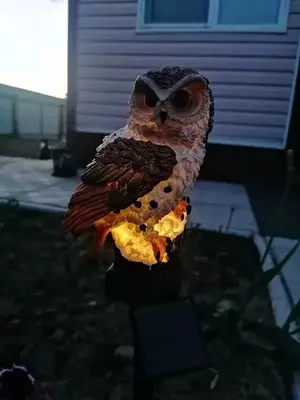 Садовые фонари на солнечных батареях в форме Совы - ЯТТ "Домашний Уголок"