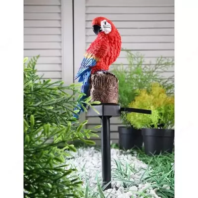 Беспроводной садовый фонарь в форме Попугая (красный)