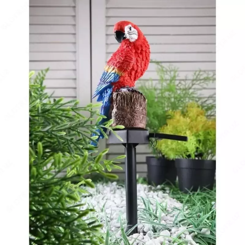 Беспроводной садовый фонарь в форме Попугая (красный)