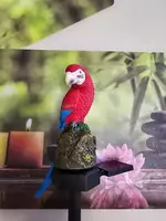 Беспроводной садовый фонарь в форме Попугая (красный) - ЯТТ "Домашний Уголок"