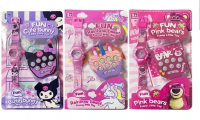 Детские электронные часы Kuromi с мультяшным принтом