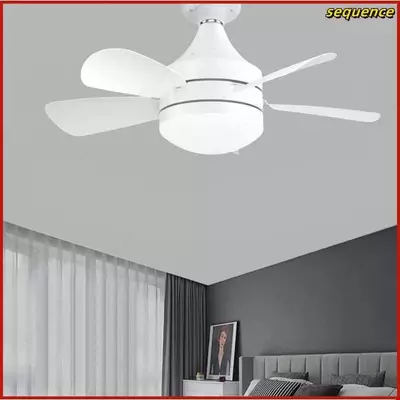 Белый мини-потолочный вентилятор со светодиодной подсветкой. "Domashniy ugolok" XK