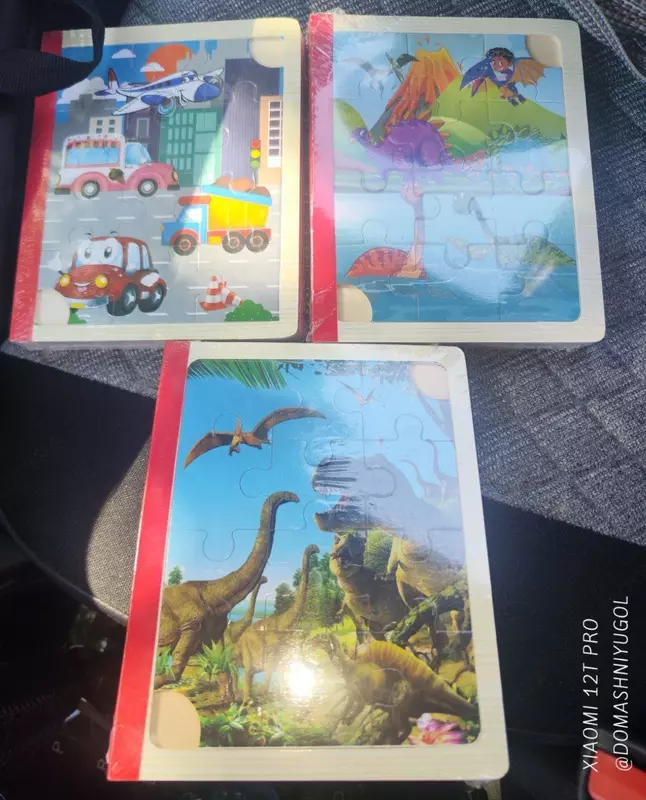 Пазл-книжка деревянная (6 пазлов по 12 деталей)