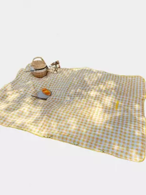 Коврик для пикника с плетённой корзиной (150×200см)