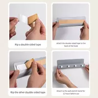  Универсальные настенная полка с крючками (4 шт.) Домашний Уголок