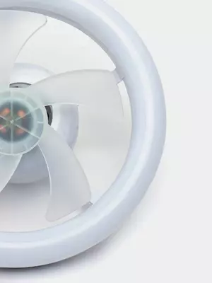 Потолочный вентилятор-лампа с цоколем, с подсветкой и пультом управления