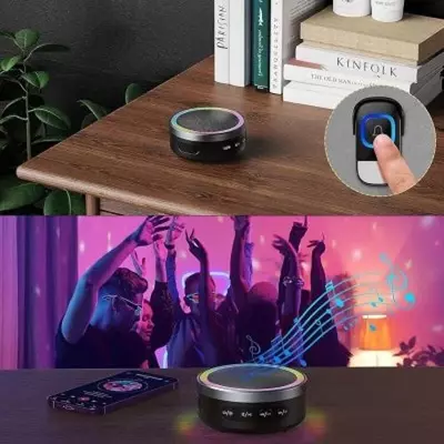 Беспроводной дверной звонок с динамиком и Bluetooth RL-BT01 Используйте его как обычный рингтон во время воспроизведения любимой музыки. Выбирайте из 60 мелодий, регулируйте громкость (от 0 дБ до 10 Беспроводной дверной звонок с динамиком и Bluetooth RL-BT01 Используйте его как обычный рингтон во время воспроизведения любимой музыки. Выбирайте из 60 мелодий, регулируйте громкость (от 0 дБ до 10