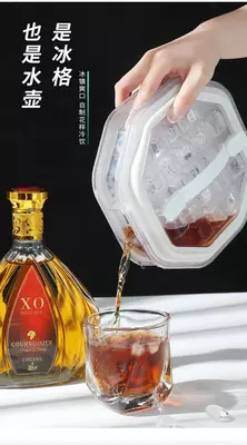 Портативная силиконовая форма для льда в виде бутылки 2 в 1