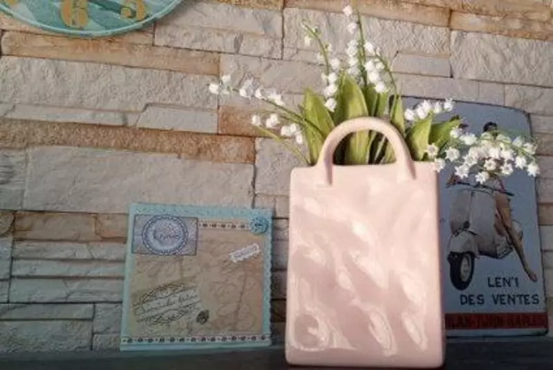 Керамическая ваза "Сумочка " (маленькая-20х12х5,5 см.)