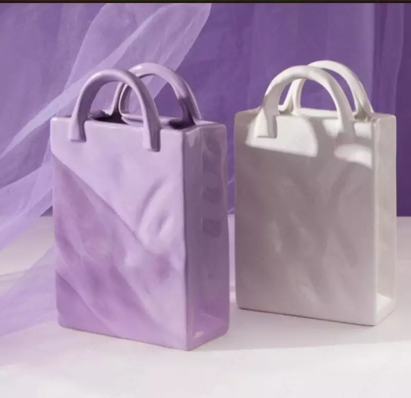 Керамическая ваза "Сумочка " (маленькая-20х12х5,5 см.)