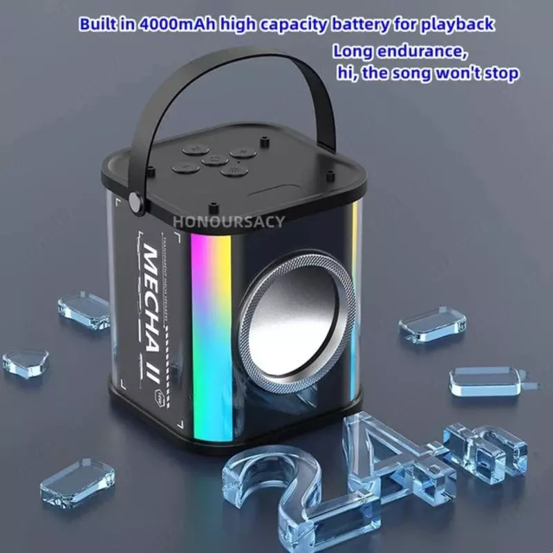 Маленькая домашняя портативная Bluetooth Колонка для караоке, двойной беспроводной микрофон, звуковая шкатулка для прямого эфира, FM-радио, TF-карта, USB Сабвуфер, музыкальный центр, аудио