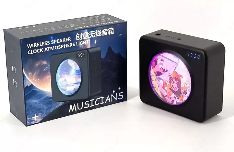 Bluetooth-колонка BauTech портативная с имитацией виниловой пластинки Чёрный Портативная Bluetooth-колонка с имитацией виниловой пластинки - может стать прекрасным дополнением к домашнему интерьеру. В